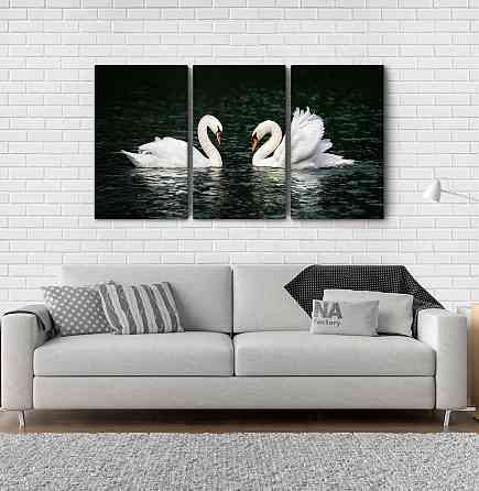 Модульна картина Пара Лебеді Аrt-182_3А1 Київ