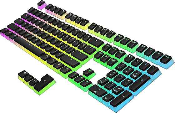 Набор колпачков Pudding Doubleshot PBT 108 клавиш OEM профиль ANSI US для механической клавиатуры черный Киев