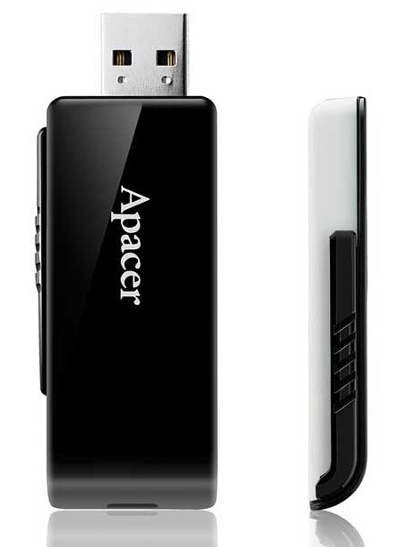 Флешка 64Гб USB 3.0 чорний AH350 Apacer Житомир - изображение 1