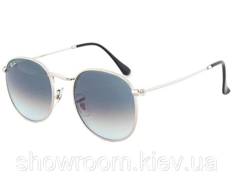 Сонцезахисні брендові чоловічі окуляри Ray Ban Round 3447 003/32 LUX Київ - фото 1