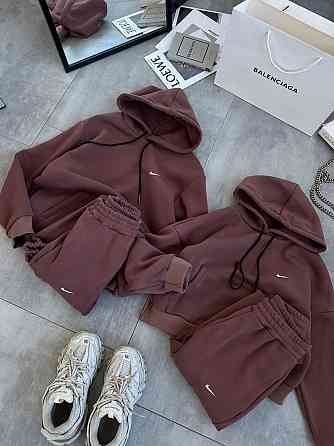 Жіночий трендовий костюм-двійка тринитка на флісі Шоколад, 42/44 Одеса