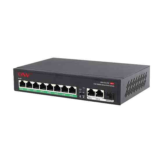 PoE-комутатор некерований гігабітний 11-портовий ONV-H3108PFD з 8 портами PoE (73-00062) Київ