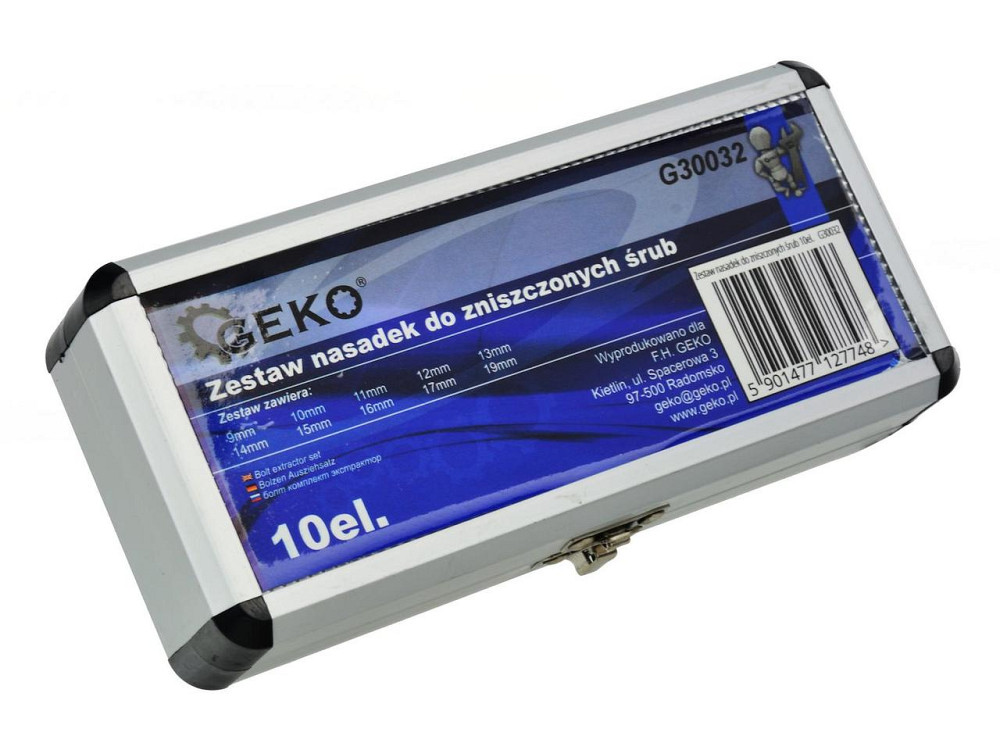 Набір Екстракторів "GeKo" для болтів і гайок розміами  9 - 19мм , к-т 10шт. [CrMo] Київ - фото 8