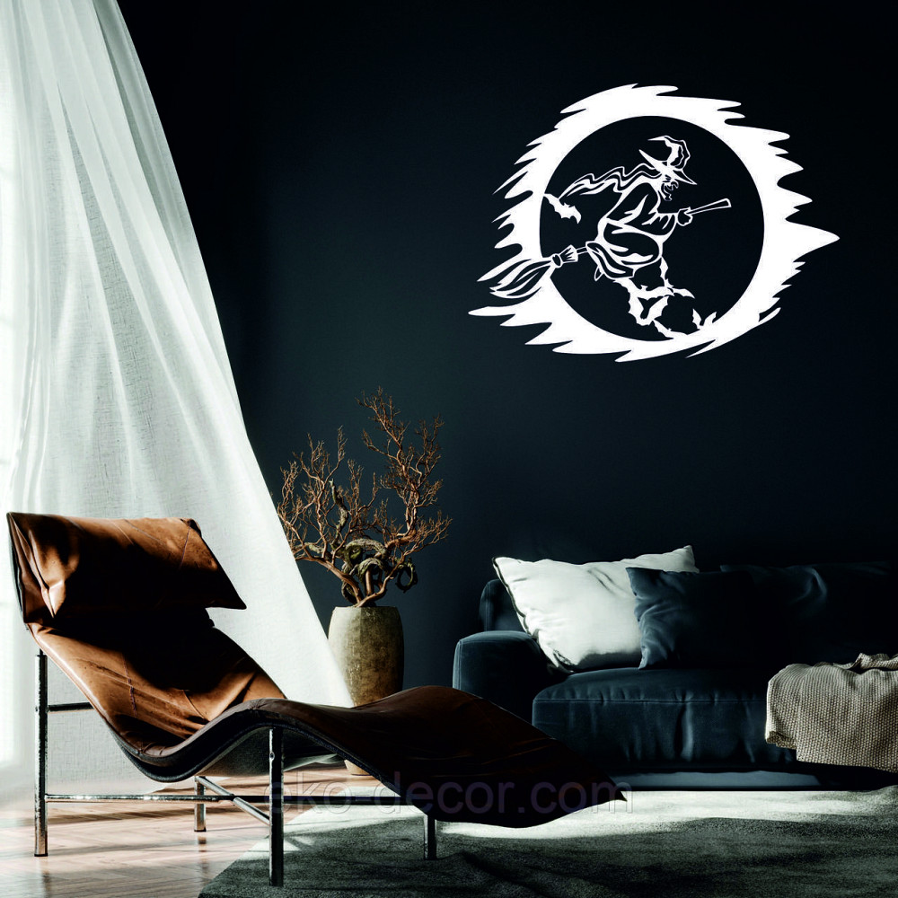 Декоративное настенное Панно «Ведьма» Декор на стену 50*38 см, Белый Киев - изображение 1