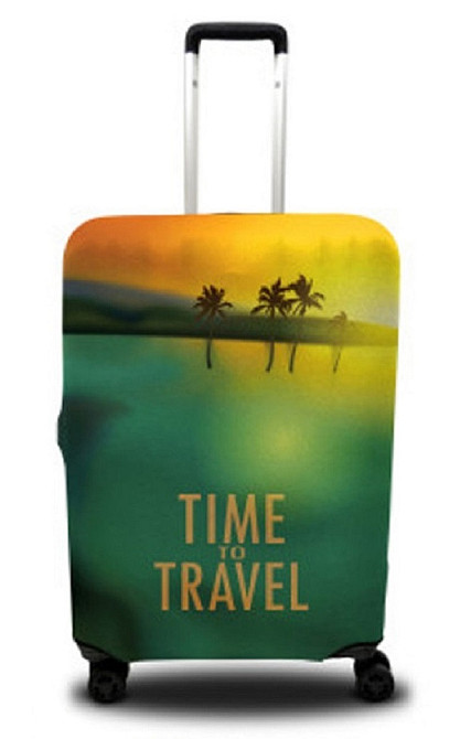 Чехол на чемодан размер S дайвинг с рисунком пальмы Киев - изображение 1
