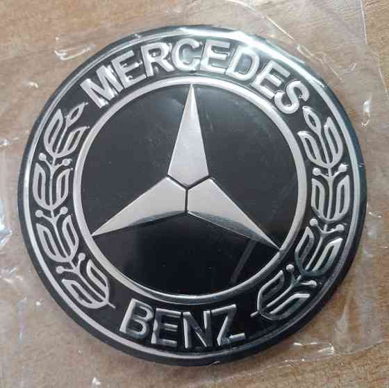 Наклейки на диски/ковпаки Mercedes-Benz 90мм 4шт чорний Київ