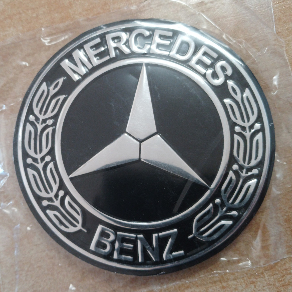 Наклейки на диски/ковпаки Mercedes-Benz 90мм 4шт чорний Київ - фото 1