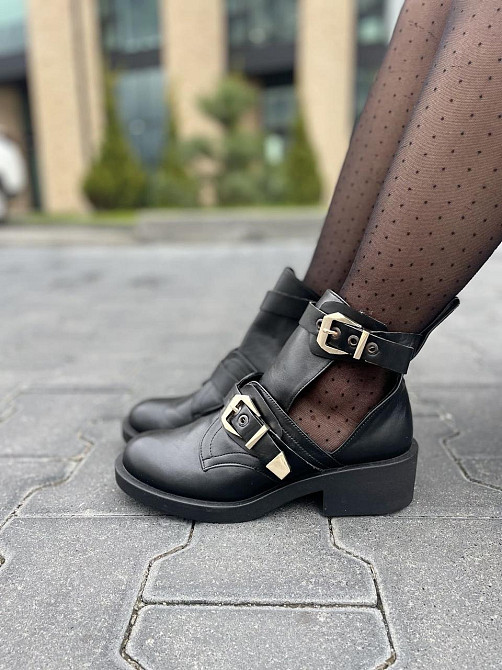 Черевики жіночі ARLEN чорні натуральна шкіра весна-осінь висота 10см розмір 39р (4039) Коломия - фото 9