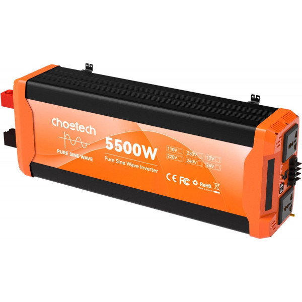 Інвертор автомобільний Choetech 12\220V 5500W (2500Вт), чиста синусоїда Киев - изображение 1