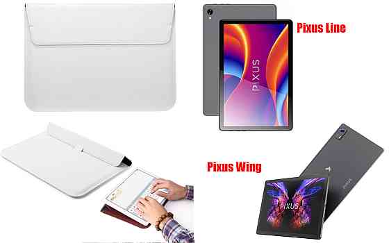 Чохол-конверт VitoCase для Pixus Line, Pixus Wing, з функцією підставки для планшета Білий Київ