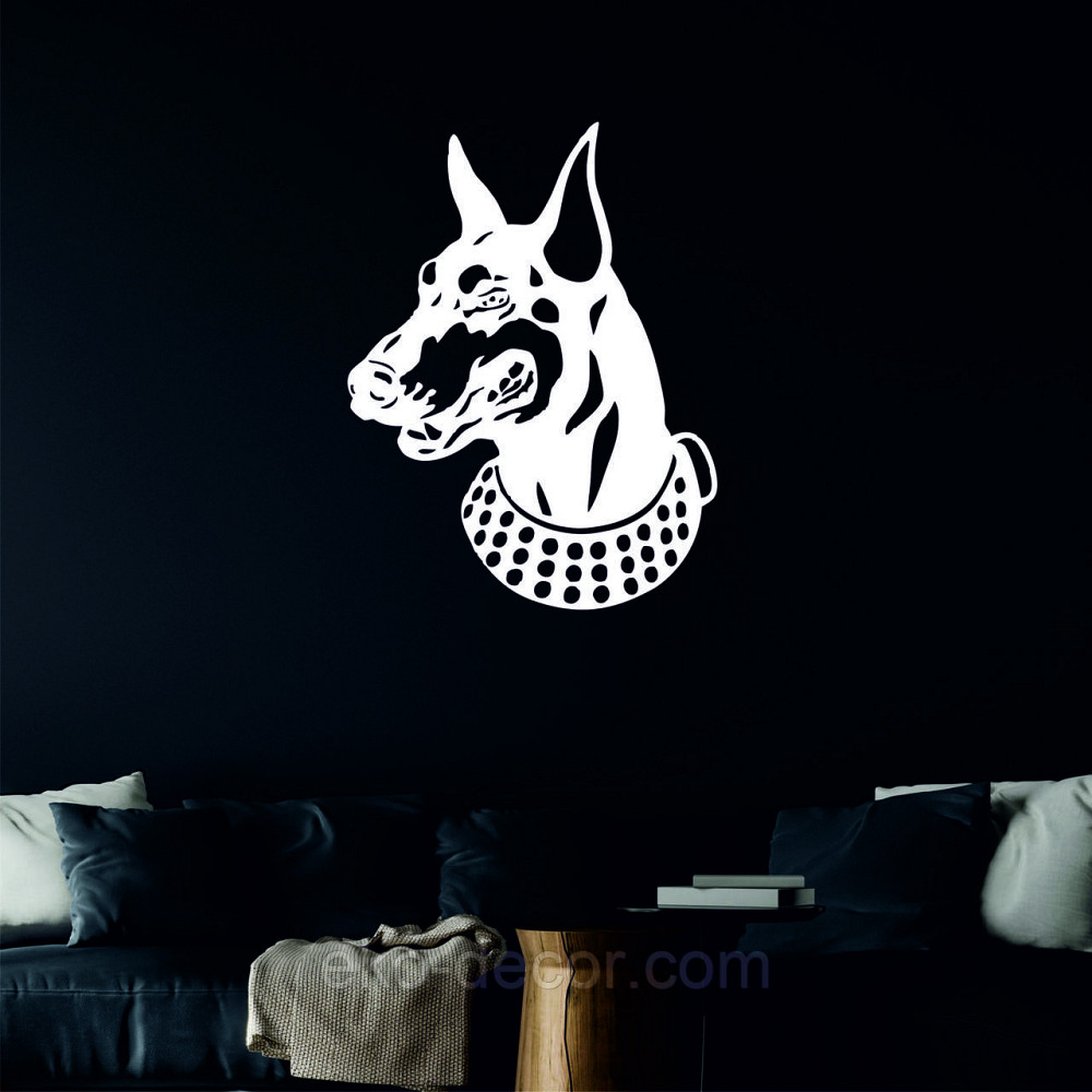 Декоративне настінне Панно «Доберман», Декор на стіну 70*53 см, Білий Київ - фото 3