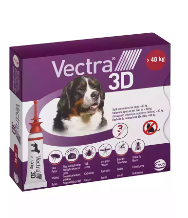 Vectra 3D (Вектра 3D) для собак вагою 40 - 65 кг (1 піпетка 8 мл) Ceva Франція Вінниця