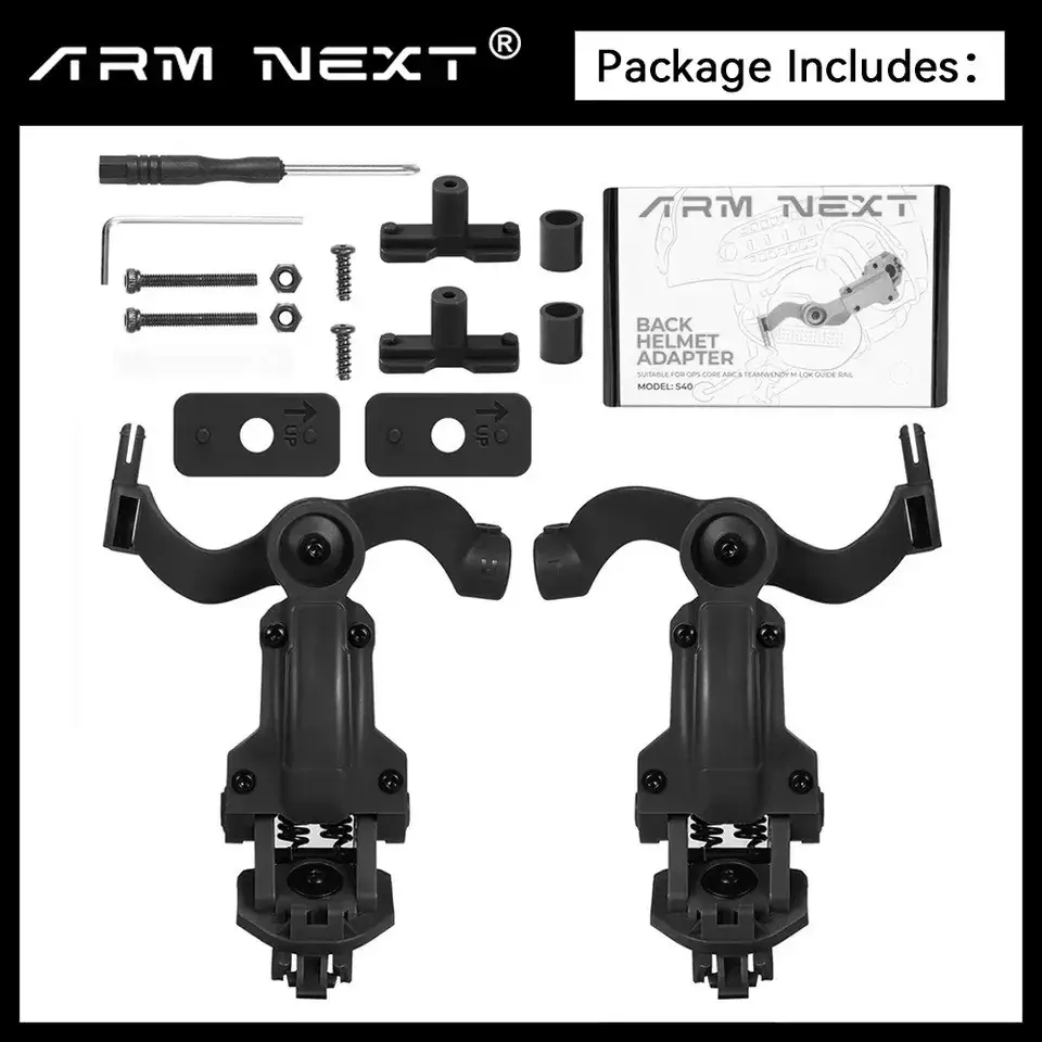 Тактическое крепление чебурашки ARM Next S40 для наушников на шлем (Черный) Киев - изображение 2