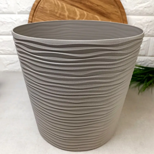 Вазон Ф'южн зі вставкою 30*28,5см низький какао Алеана Житомир - фото 4