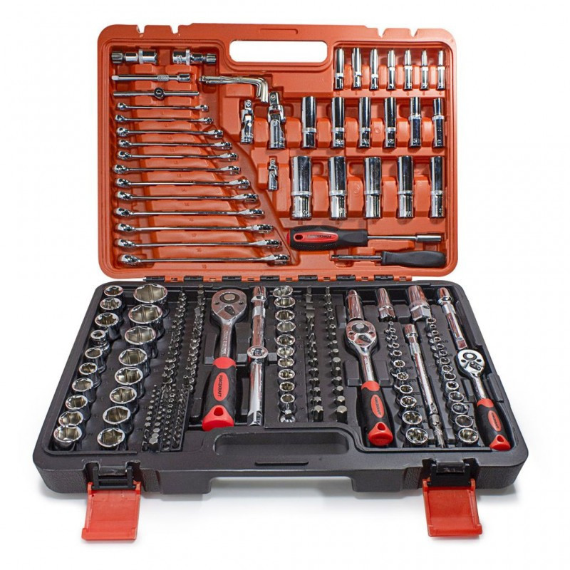 Набор инструментов 216 предметов 1/4''3/8''1/2''(6гр.)(4-32мм) FORCEKRAFT FK-38841 Одесса - изображение 1