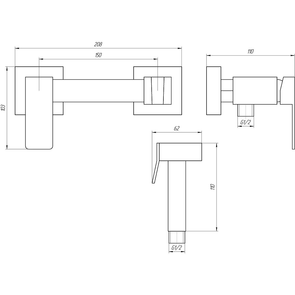 Змішувач гігієнічний Globus Lux  Niagara GLN-5-106MIX-SS Тернополь - изображение 4