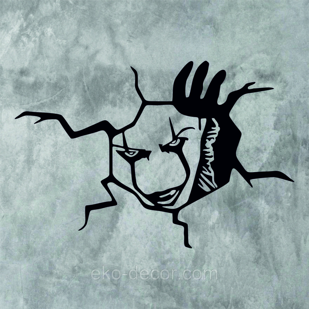 Декоративное настенное Панно «Клоун» Декор на стену 90*60 см, Черный Киев - изображение 8