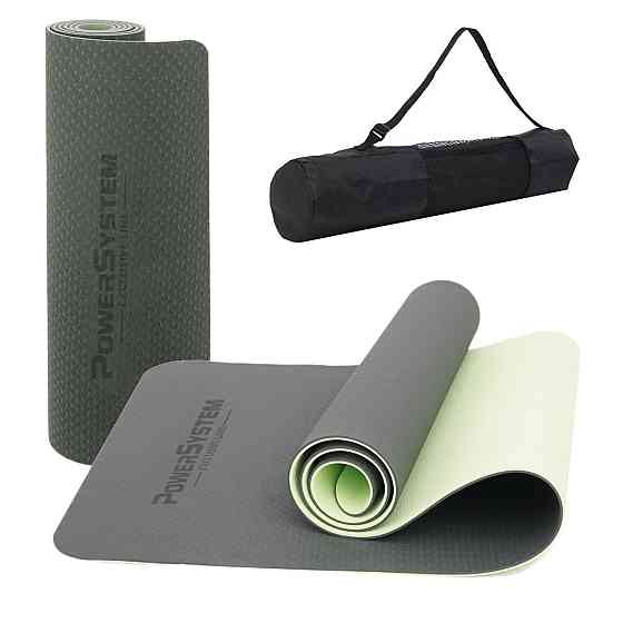Килимок для йоги та фітнесу Power System PS-4060 TPEYoga Mat Premium Green (183х61х0.6) Кам'янське