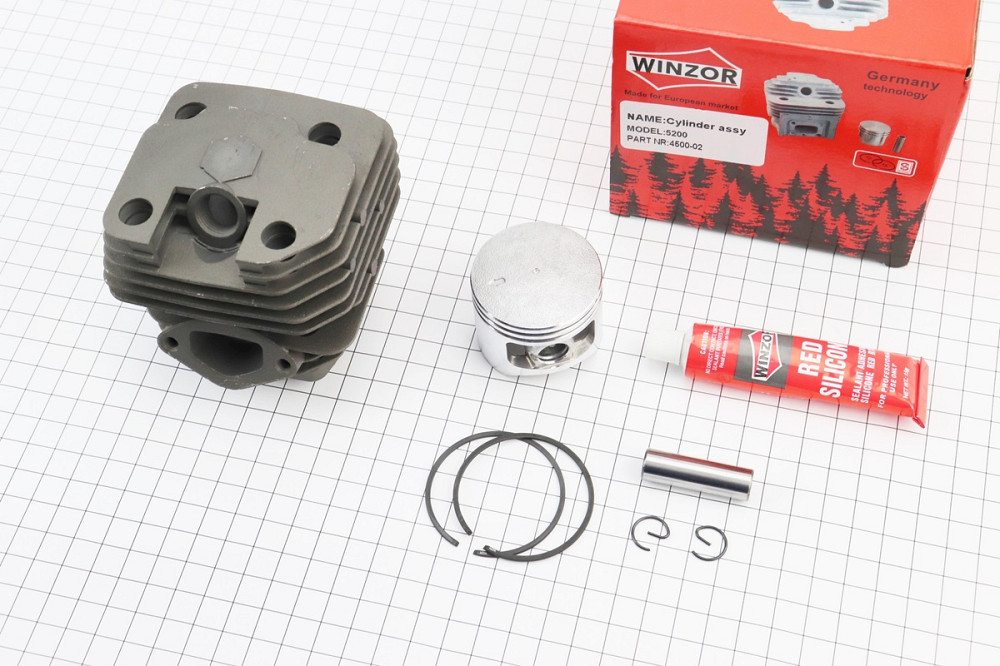 Циліндр к-кт (цпг) 5200 52сс-45mm (палець 11mm) "чорний"+герметик Киев - изображение 1