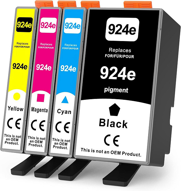 Картриджі для принтера KINGJET 924 HP 924 для HP OfficeJet 8120e 8122e 8124e 8125e OfficeJet Pro 8130e/8132e/8134e/8138e Днепр - изображение 1