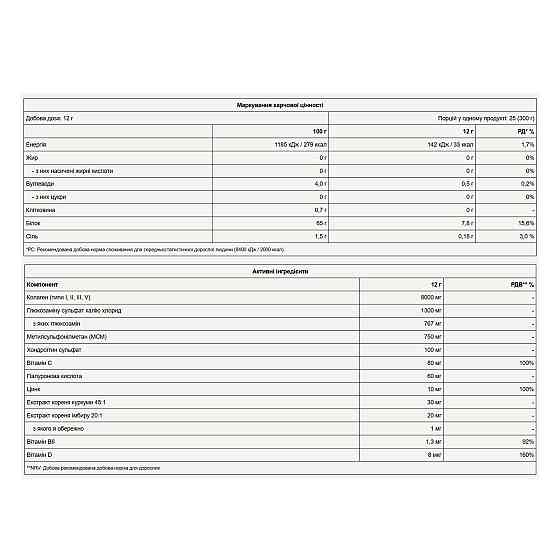 Хондропротектор Pure Gold Protein Joint 300 г, Elderflower Луцьк