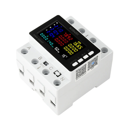 Wi-Fi лічильник електроенергії трифазний 220В 80А DIN, захист, KWS-306WF Вінниця - фото 1
