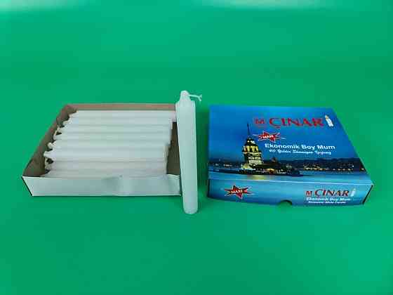 Свеча в коробке 18,5 см Ø 2 см 50 грамм 16шт./уп. (большая) (16 шт) Харьков