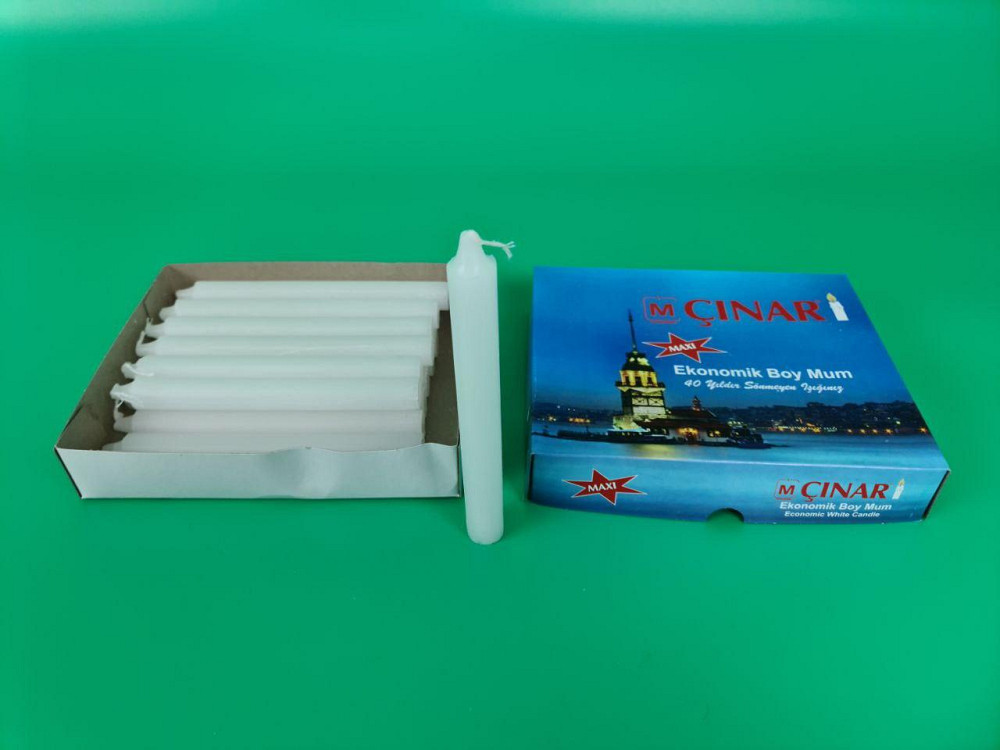 Свічка в коробці 18,5 см Ø 2 см 50 грамів 16 шт./пач. (велика) (16 шт.) Харків - фото 1