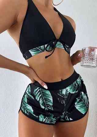 Купальник жіночий роздільний трійка Синій L Харків