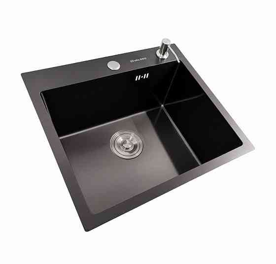 VALESO Кухонна мийка 50*45 PVD чорна VALESO Handmade (3,0/1,5) Киев