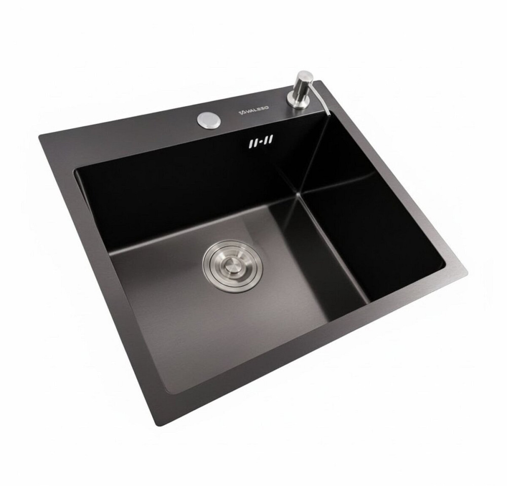 VALESO Кухонна мийка 50*45 PVD чорна VALESO Handmade (3,0/1,5) Київ - фото 2