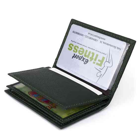 Визитница-книжка ST Leather 19215 Зеленая Киев