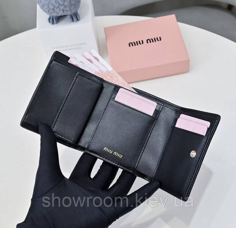 Жіночий невеликий зручний гаманець Miu (2510) коричневий Київ - фото 2
