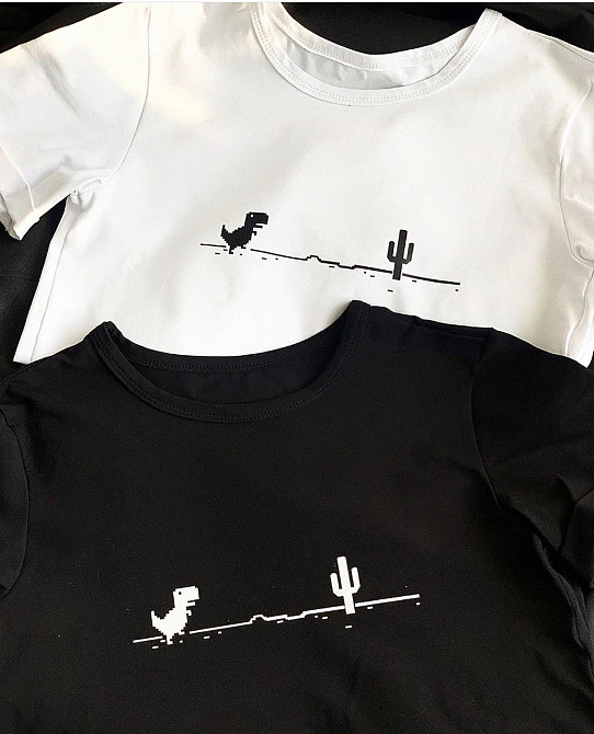 Парные футболки для парня и девушки c надписью Game Over Черновцы - изображение 1