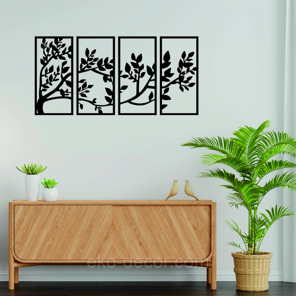 Декоративне настінне Панно «Весна», Декор на стіну 110*228 см, Чорний Київ - фото 6