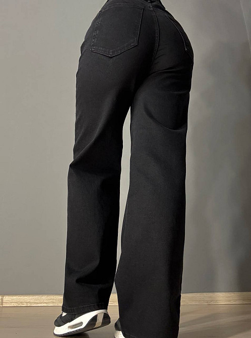 Джинси жіночі Its Basic 2507-1 палаццо стрейчеві з виточками чорні, чорний, 48, 48, 93 см, 123 см Київ - фото 14