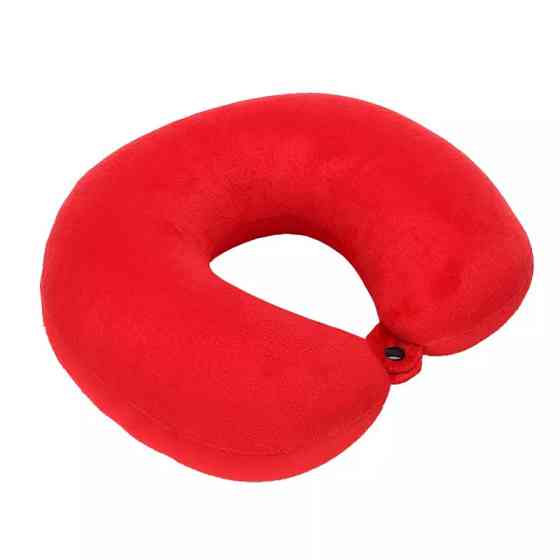 Подушка для поїздок на шию 27 на 26 см червоний Київ