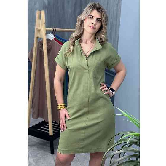 Жіноче лляне плаття літнє "Avrora" оптом | Батал Київ