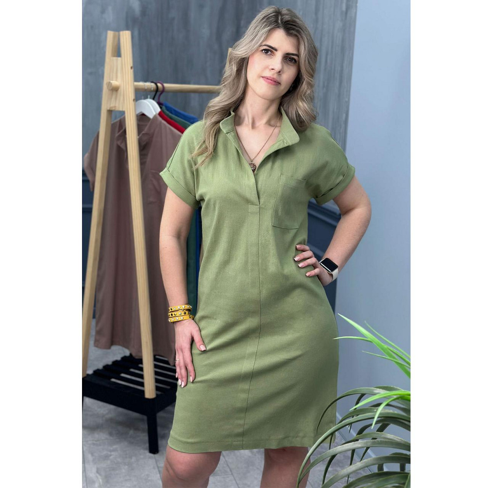 Женское льняное платье летнее Avrora батал Киев - изображение 2