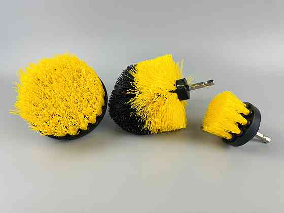 Набір щіток-насадок нейлон на шурупокрут, дриль, (3 шт.), для чищення авто Мукачево