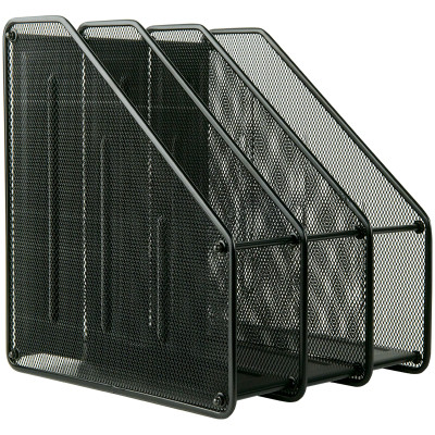 Лоток для паперів Axent вертикальний 3-в-1, металевий, чорний (2128-01-A) Вінниця - фото 1