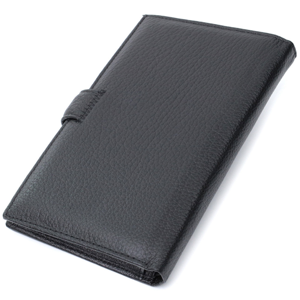 Чоловічий шкіряний гаманець для грошей і документів чорний (ST Leather) Київ - фото 20