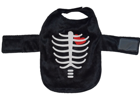 Накидка для собак і котів принт скелет XS розмір Хеллоуїн чорний Київ