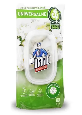 Вологі серветки для прибиранняMr Magic 80 шт. Конвалія Київ