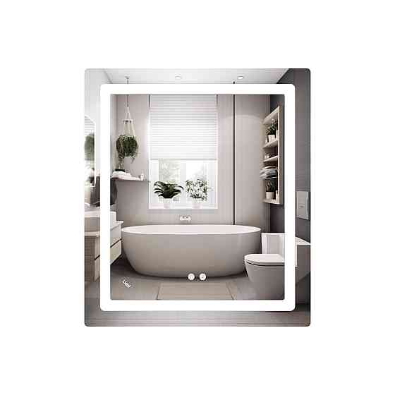 Дзеркало Lidz Kubis (KU2) 700х800 з LED-підсвіткою Touch, з антизапотіванням, з димером, рег. яскравості LD78LF904708048447 Київ