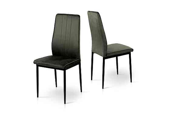 Стілець Річь, чорний/велюр графітовий Київ