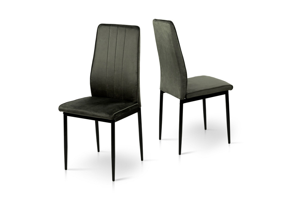 Стілець Річь, чорний/велюр графітовий Київ - фото 4