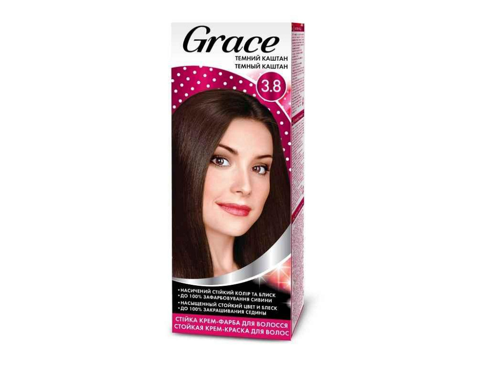Крем-фарба Темний каштан для волосся 3.8 ТМ Grace Київ - фото 1