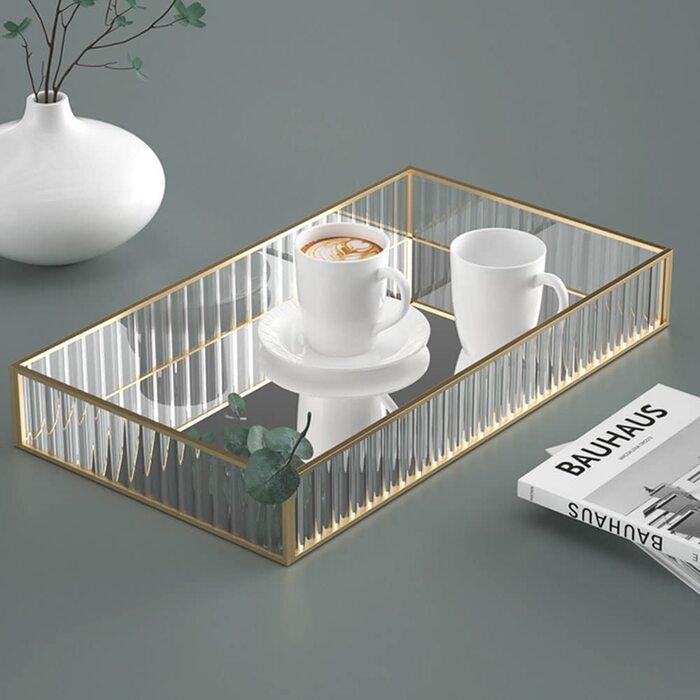 Вінтажний дзеркальний піднос SLHEQING 30 x 20 x 5 см Луцк - изображение 3