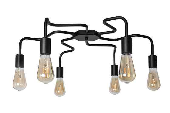 Потолочная люстра паук черная на 6 лампы Laminari NL 17503-6 BK Одесса